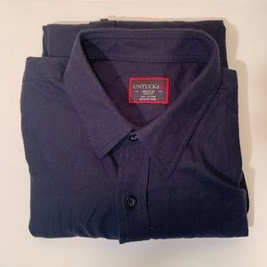Deep Navy Flannel UNTUCKit Shirt
